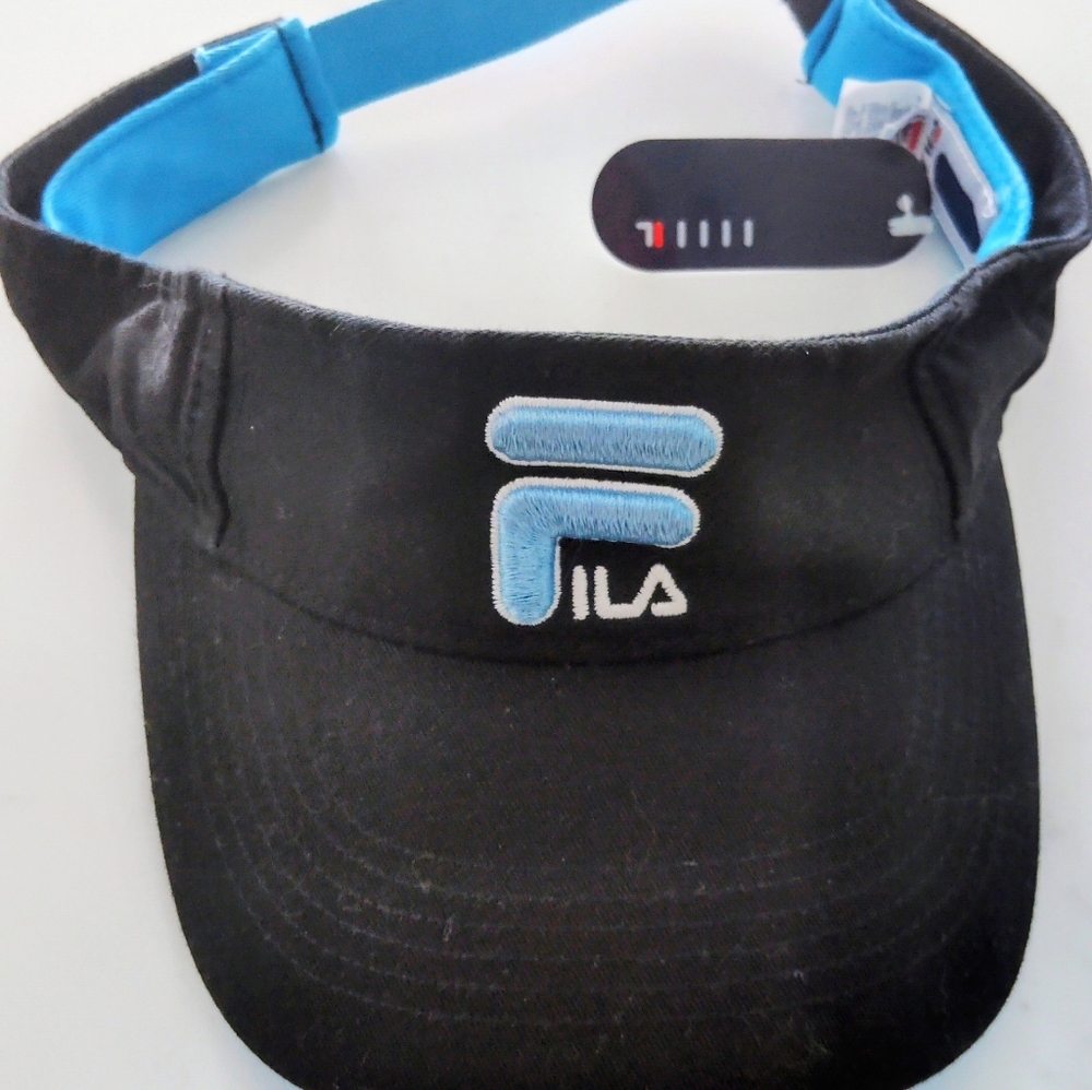 Fila Black and Blue Visor Hat